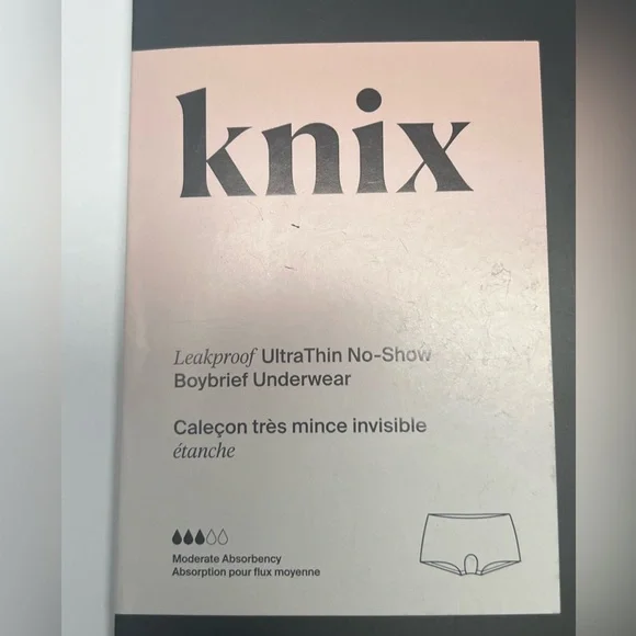KNIX Leakproof UltraThin No Show Boybrief Period Underwear Warm Sand Size S NWT - Picture 4 of 11